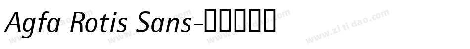 Agfa Rotis Sans字体转换